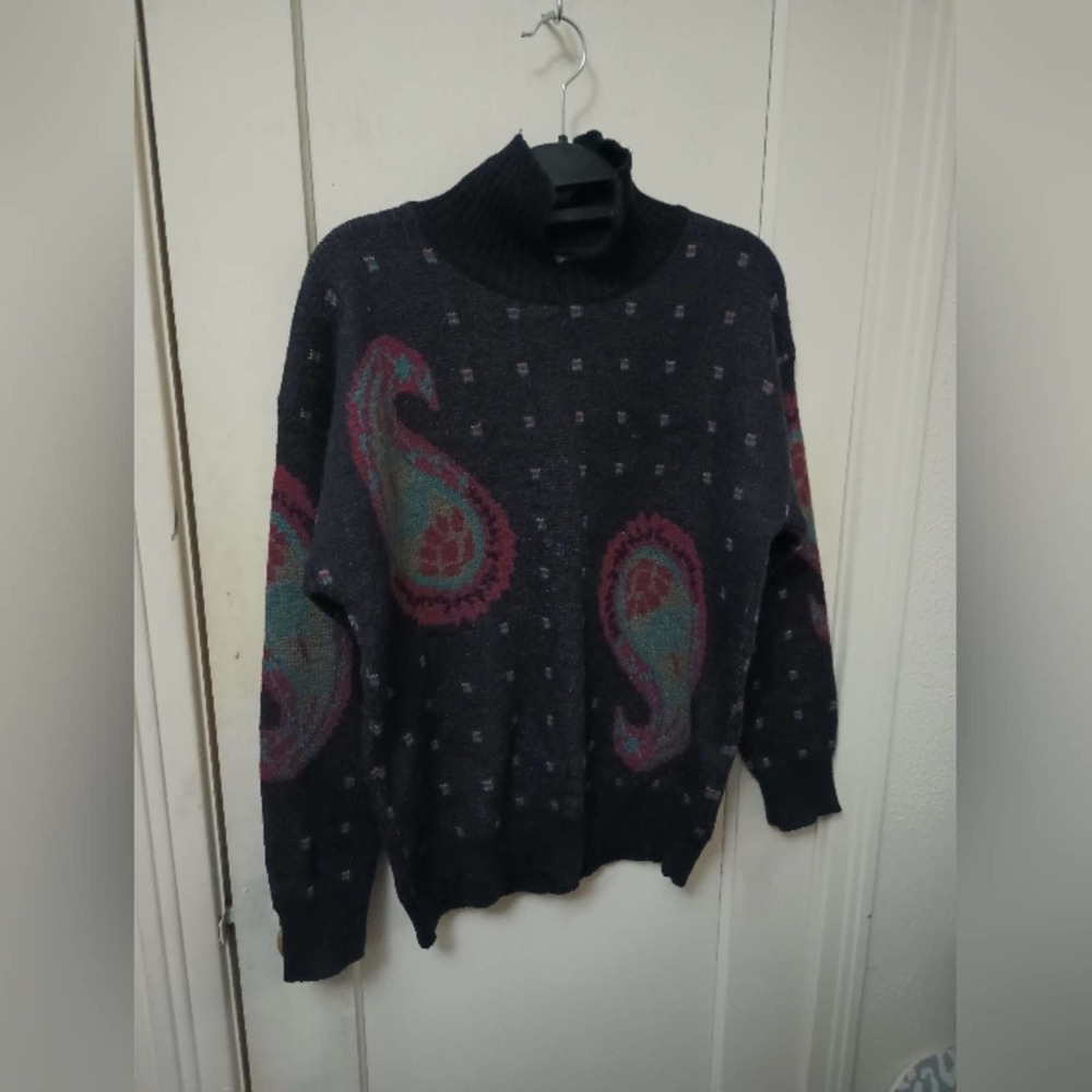 Vintage ' RAF Paisley Sweater Sz L